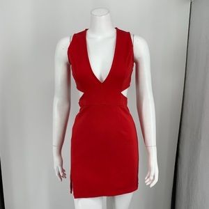 Revolve NBD red cutout dress backless sexy New without Tags